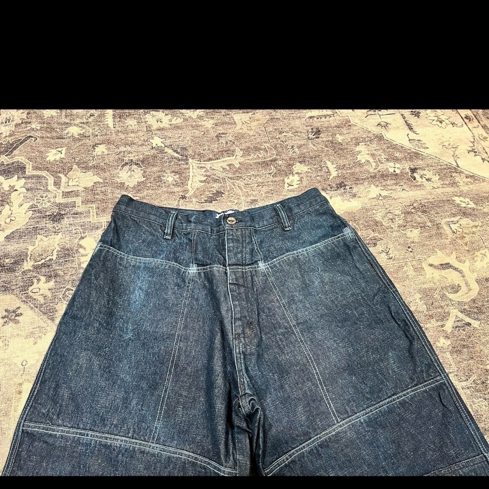 Vintage 90s Y2k Shadow Boy Diss Jeans Mens Hip Hop Baggy Streetwear Size 36x34 - Picture 3 of 8